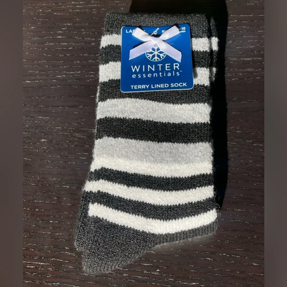 Cozy Terry Lined Socks Bundle (2 Pairs) — Winter Essentials